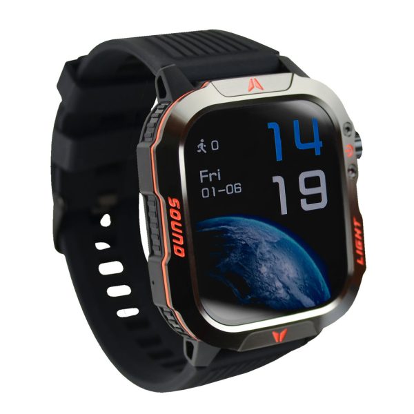 Perfect Choice PC-270195 reloj inteligente y deportivo 5.11 cm (2.01") 52 mm Digital 240 x 296 Pixeles Negro