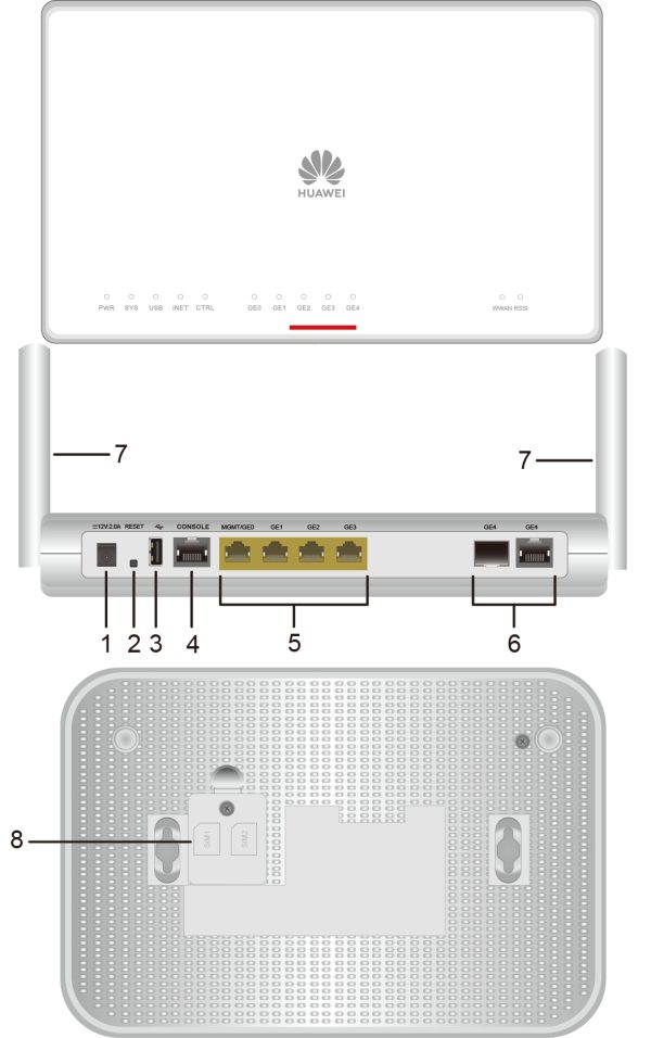 Huawei AR611-LTE4EA router inalámbrico Gigabit Ethernet Doble banda (2,4 GHz / 5 GHz) Blanco - Imagen 2