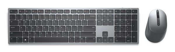 DELL KM7321W teclado Ratón incluido Oficina RF inalámbrico + bluetooth Inglés de EE.UU. Gris, Titanio