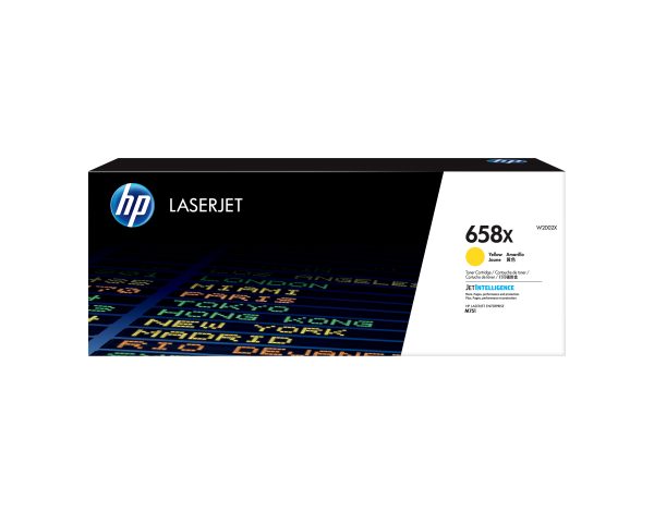 HP Cartucho de tóner Original LaserJet 658X amarillo de alta capacidad