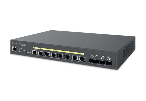 EnGenius ECS2512FP dispositivo de redes Gestionado L2+ 2.5G Ethernet (100/1000/2500) Energía sobre Ethernet (PoE) Negro - Imagen 2