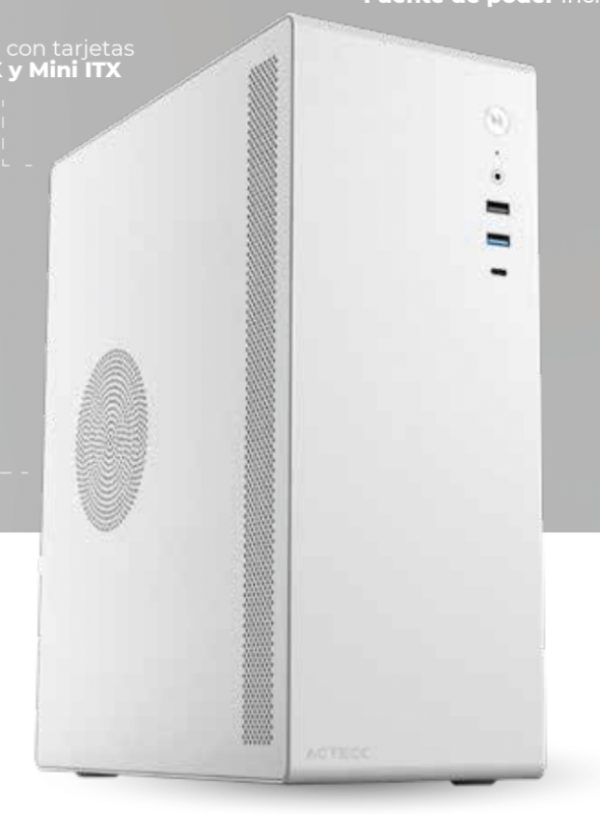Acteck AC-935159 gabinete de computadora Micro Tower Blanco 450 W - Imagen 2
