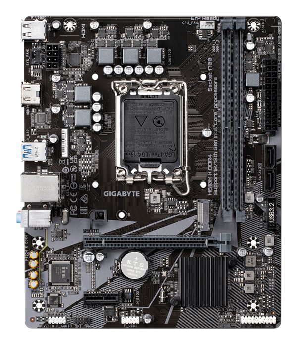 GIGABYTE H610M K DDR4 placa base Intel H610 Express LGA 1700 micro ATX - Imagen 2