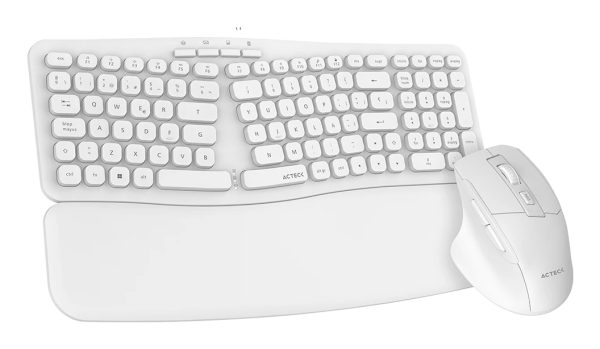 Acteck Creator Ultra Confort MK650 teclado Ratón incluido Hogar / Oficina RF inalámbrico QWERTY Español Blanco - Imagen 3
