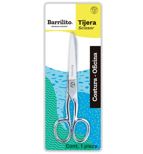 Barrilito 8642-7CN tijera de escritorio o manualidades Tijeras para arte y artesanías, Tijeras de oficina, Universal Corte recto Acero inoxidable