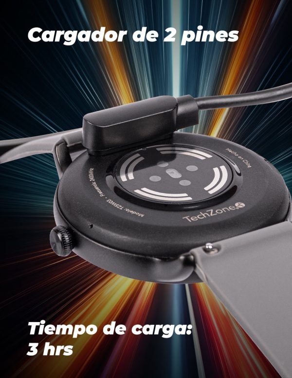 TechZone TZSW03 reloj inteligente y deportivo 3.35 cm (1.32") IPS 50 mm Digital 360 x 360 Pixeles Negro - Imagen 3