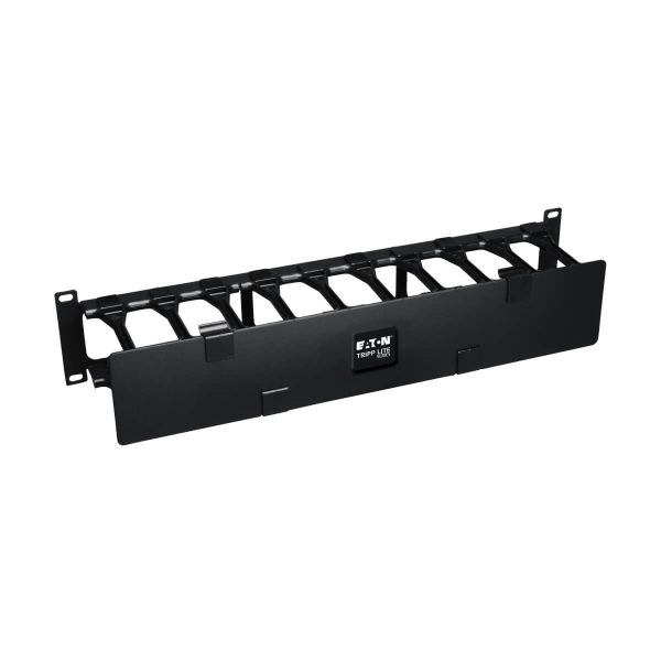 Tripp Lite SRCABLEDUCT2UHD Administrador De Cables Horizontal De 2U De Alta Capacidad (Conducto De Peine Con Tapa De Bisagra Doble)