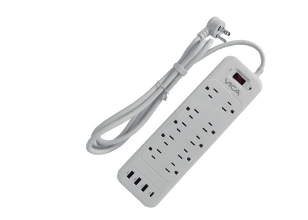 Vica SUP USB 9P extensión de corriente 1.8 m 125 salidas AC Interior Blanco - Imagen 2