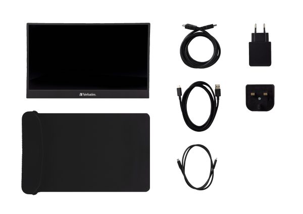 Verbatim 49590 monitor de computadora 35.6 cm (14") 1920 x 1080 Pixeles Full HD LCD Negro - Imagen 3