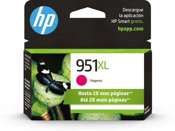 HP Cartucho original de tinta magenta de alto rendimiento 951XL