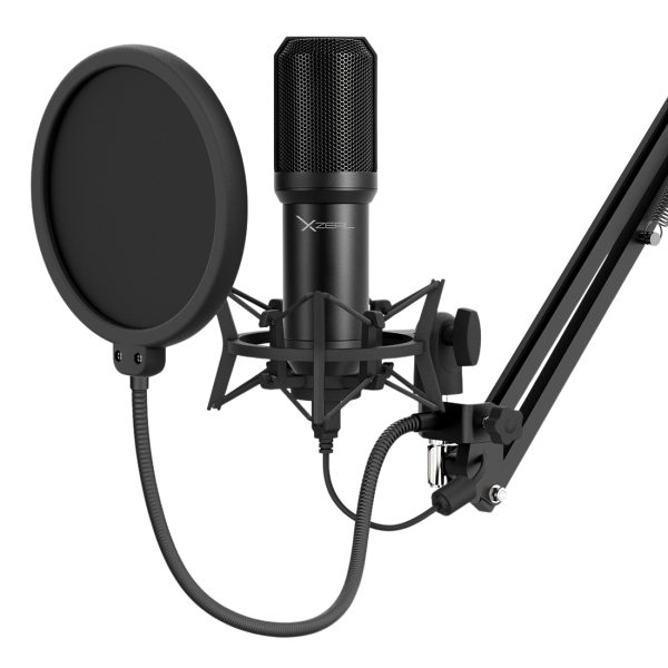 XZEAL Kit de MICROFONO C/SOPORTE XZ260 NEGRO. XZKMC1B - Blanco Micrófono de estudio - Imagen 2