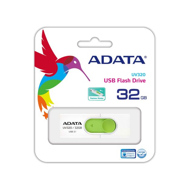 ADATA UV320 unidad flash USB 32 GB USB tipo A 3.2 Gen 1 (3.1 Gen 1) Verde, Blanco - Imagen 3