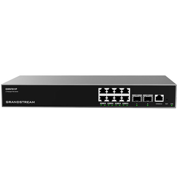 Grandstream Networks GWN7811P dispositivo de redes Gestionado L3 Gigabit Ethernet (10/100/1000) Energía sobre Ethernet (PoE) Gris - Imagen 2