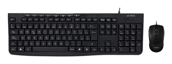 Acteck Creator Prime MK455 teclado Ratón incluido Hogar / Oficina USB QWERTY Español Negro