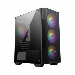 MSI MAG FORGE M100A gabinete de computadora Micro Tower Negro, Transparente