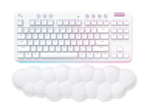 Logitech G G715 teclado Juego RF inalámbrico + bluetooth QWERTY Inglés Blanco - Imagen 2