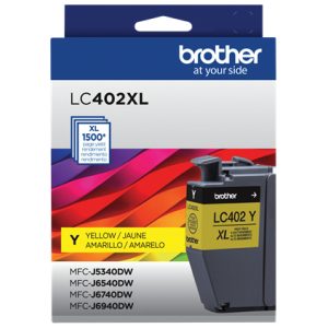Brother LC402XLY cartucho de tinta 1 pieza(s) Original Alto rendimiento (XL) Amarillo