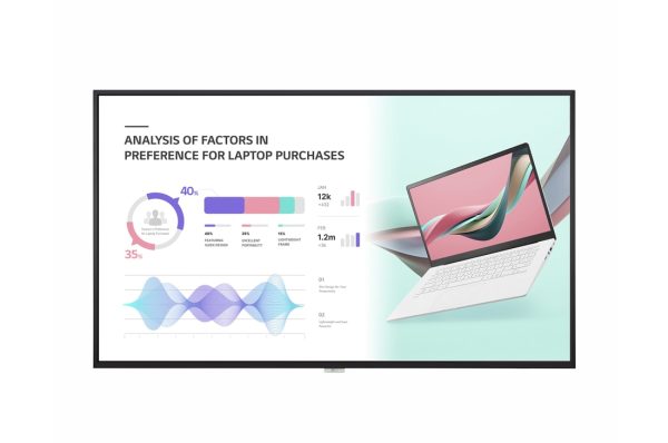 LG 55UH5J-H pantalla de señalización Pantalla plana de señalización digital 139.7 cm (55") IPS Wifi 500 cd / m² UHD+ Negro 24/7 - Imagen 2
