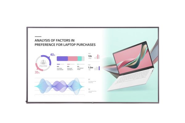 LG 75UH5J-H pantalla de señalización Pantalla plana para señalización digital 190,5 cm (75") LED Wifi 500 cd / m² 4K Ultra HD Negro WebOS 24/7