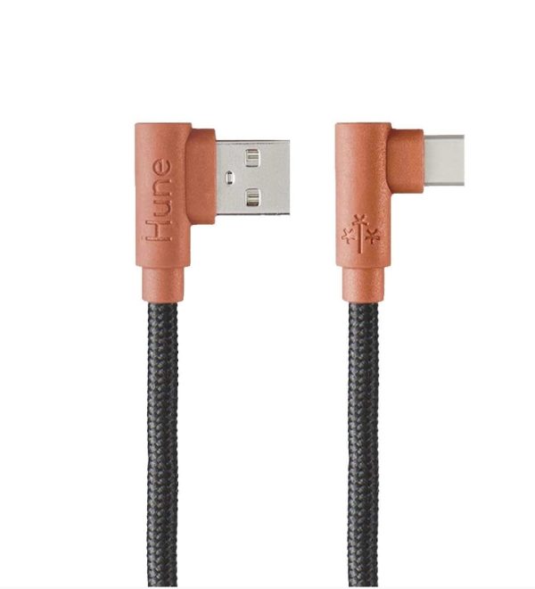 Hune AT-ACC-CA-317-COR cable USB USB 2.0 1.2 m USB A USB C Café - Imagen 2