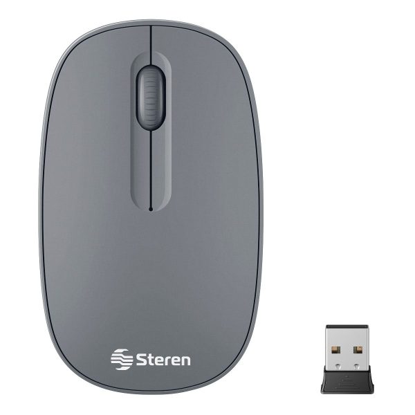 Steren COM-5714GR ratón Oficina Ambidiestro RF inalámbrico Óptico 1200 DPI - Imagen 3