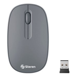 Steren COM-5714GR ratón Oficina Ambidiestro RF inalámbrico Óptico 1200 DPI