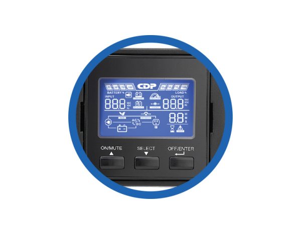 CDP UPO11-3RTAXI sistema de alimentación ininterrumpida (UPS) Doble conversión (en línea) 3 kVA 3000 W 8 salidas AC - Imagen 3