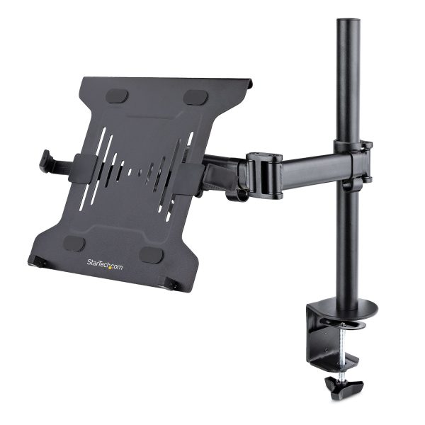 StarTech.com Soporte de Montaje para Laptop - Soporte VESA de Monitor de 34 Pulgadas (8kg) o Bandeja VESA Articulada para Laptop (4.5kg) - Montaje en Grommet/Mordaza