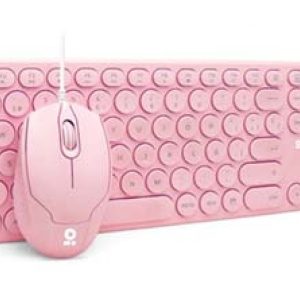 BRobotix 6001196 teclado Ratón incluido USB Rosa