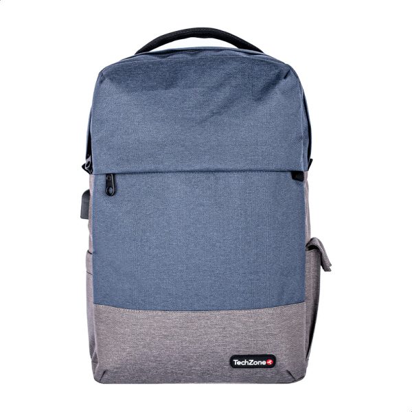 TechZone TZ21LBP07-B mochila Mochila casual Azul, Gris Nylon, Poliéster - Imagen 3
