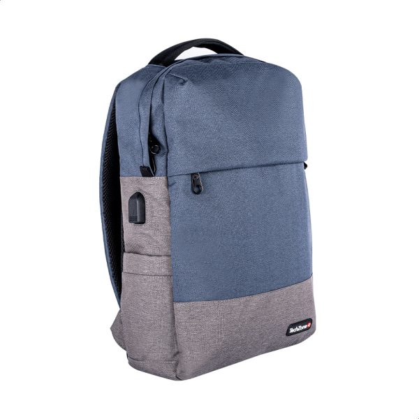 TechZone TZ21LBP07-B mochila Mochila casual Azul, Gris Nylon, Poliéster - Imagen 2