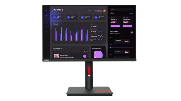 Lenovo ThinkVision T24i-30 LED display 60.5 cm (23.8") 1920 x 1080 Pixeles Full HD Negro - Imagen 2