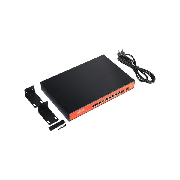 Wi-Tek WI-PS306GF-UPS-15A dispositivo de redes No administrado Gigabit Ethernet (10/100/1000) Energía sobre Ethernet (PoE) Negro, Naranja - Imagen 2