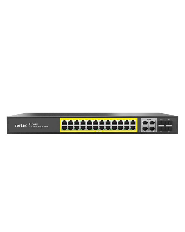 Netis System P124GH dispositivo de redes No administrado Gigabit Ethernet (10/100/1000) Energía sobre Ethernet (PoE) Negro - Imagen 4