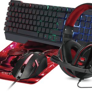 Necnon NGC-PEGASUS teclado Ratón incluido Juego USB Rojo