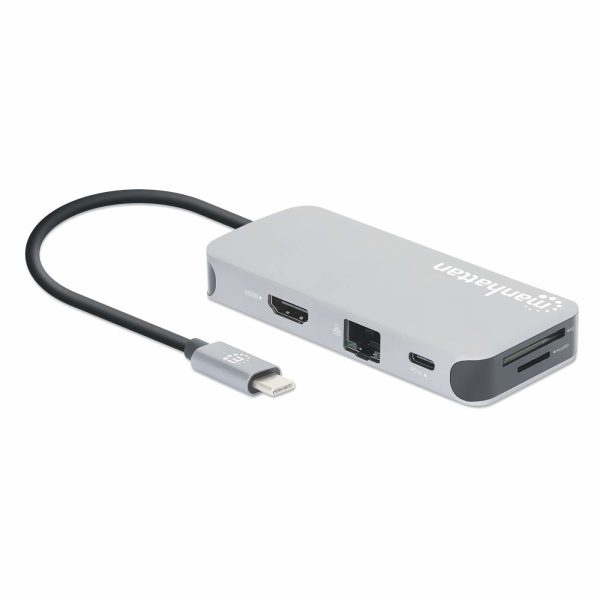 Manhattan Docking Station para conexión USB-C 8 en 1 con entrega de energía - Imagen 2