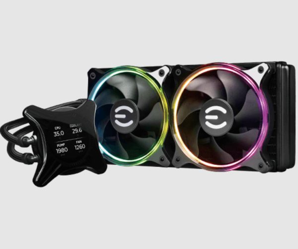 EVGA 400-HY-CX24-V1 sistema de refrigeración de computadora Procesador Refrigerador de líquidos todo en uno 12 cm Negro - Imagen 3