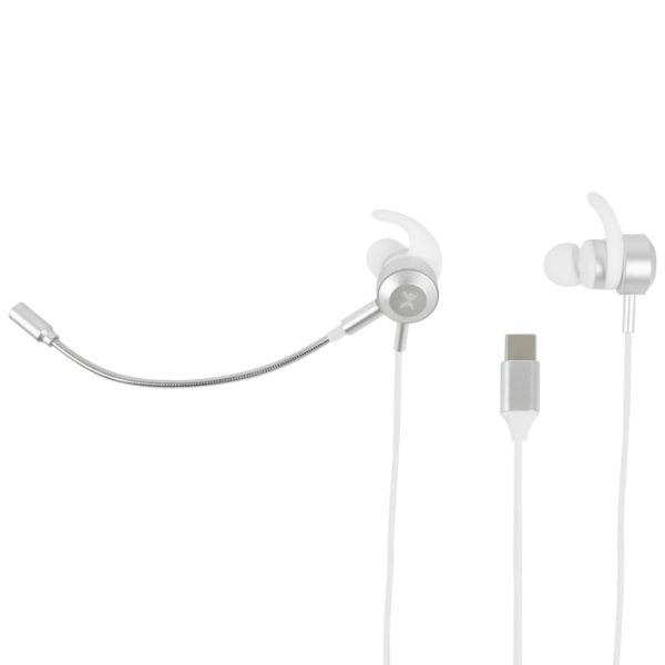 Perfect Choice PC-116417 audífono y auriculare Auriculares Alámbrico Gancho de oreja Llamadas/Música USB Tipo C Blanco - Imagen 2