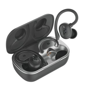 Perfect Choice PC-116912 audífono y auriculare Auriculares True Wireless Stereo (TWS) Gancho de oreja Deportes USB Tipo C Bluetooth Negro