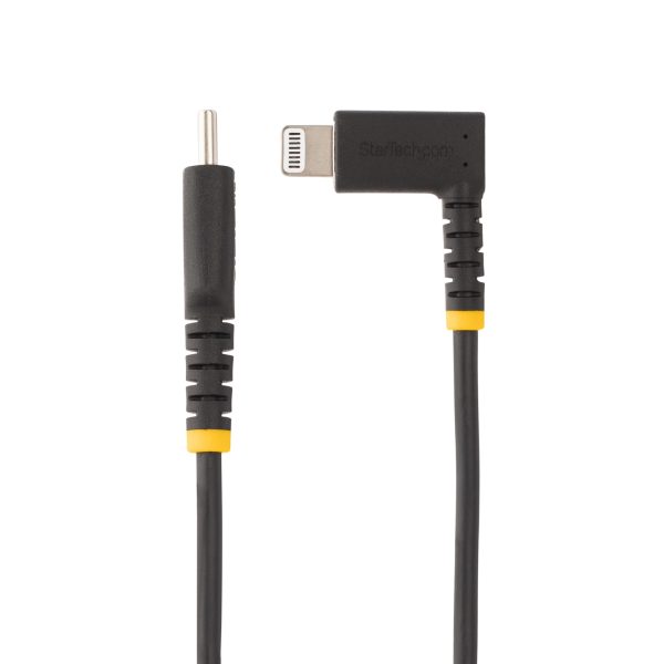StarTech.com Cable de 1m USB-C a Lightning - Cable USB 2.0 a Lightning Acodado - Cable USB Tipo C a Lightning - Cable de Carga - Cable Lightning con Certificación MFi para iPhone - Imagen 2