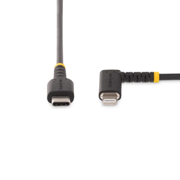 StarTech.com Cable de 1m USB-C a Lightning - Cable USB 2.0 a Lightning Acodado - Cable USB Tipo C a Lightning - Cable de Carga - Cable Lightning con Certificación MFi para iPhone - Imagen 4