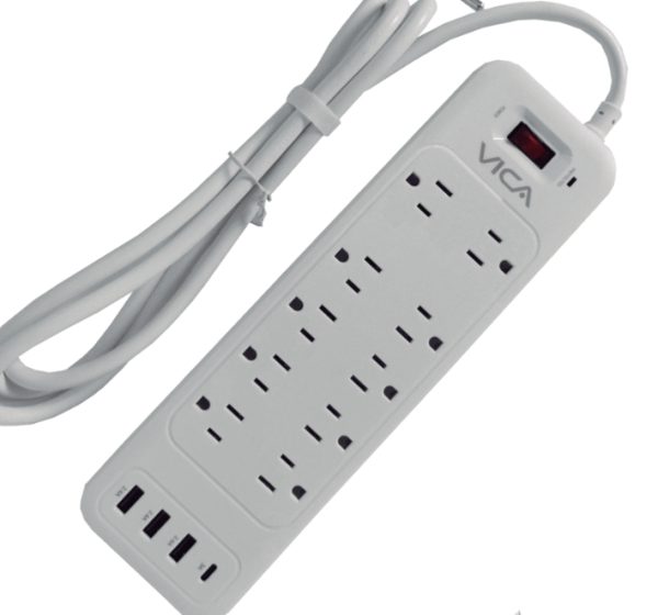 Vica SUPVIC060 extensión de corriente 1.8 m 10 salidas AC Interior - Imagen 2