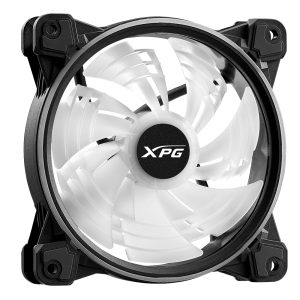 XPG HURRICANE120ARGBPWM-BKCWW sistema de refrigeración de computadora Gabinete de la computadora Ventilador 12 cm Negro, Blanco