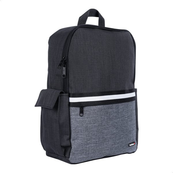 TechZone TZ21LBP01-A mochila Mochila casual Negro, Gris Nylon, Poliéster - Imagen 2