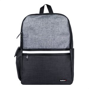 TechZone Glad B 15.6" mochila Mochila casual Negro, Gris Nylon, Poliéster