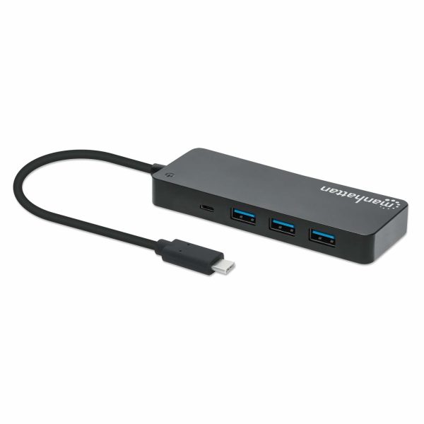 Manhattan 168410 nodo concentrador USB Tipo C 5000 Mbit/s Negro - Imagen 2