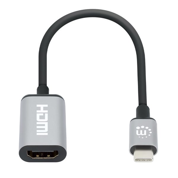 Manhattan 153706 adaptador de cable de vídeo 0,15 m USB Tipo C HDMI tipo A (Estándar) Negro, Plata - Imagen 2