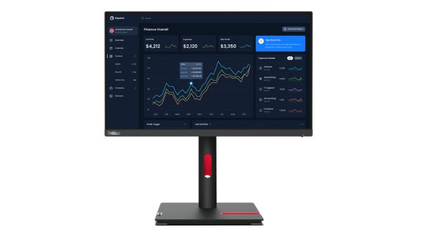 Lenovo ThinkVision T22i-30 LED display 54.6 cm (21.5") 1920 x 1080 Pixeles Full HD Negro - Imagen 3