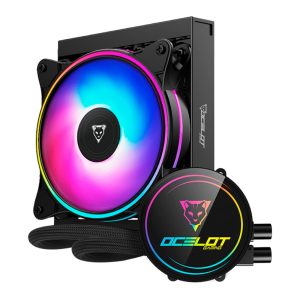 Ocelot Gaming OEL120 sistema de refrigeración de computadora Procesador Refrigerador de líquidos todo en uno 12 cm Negro