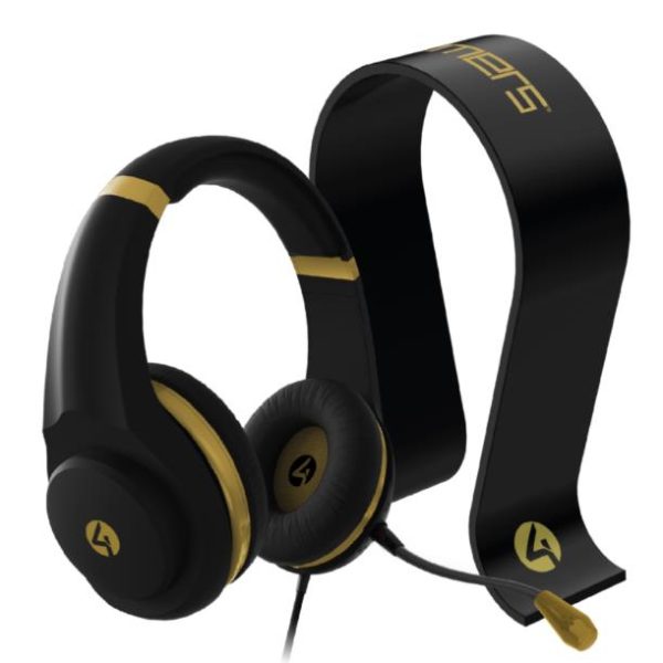 4Gamers XP-GOLDR-BLK-4G audífono y auriculare Auriculares Alámbrico Diadema Juego Negro, Oro - Imagen 2